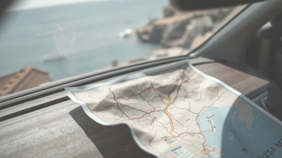Jakie elementy infrastruktury są zaznaczone na mapie samochodowo-turystycznej Ibizy?