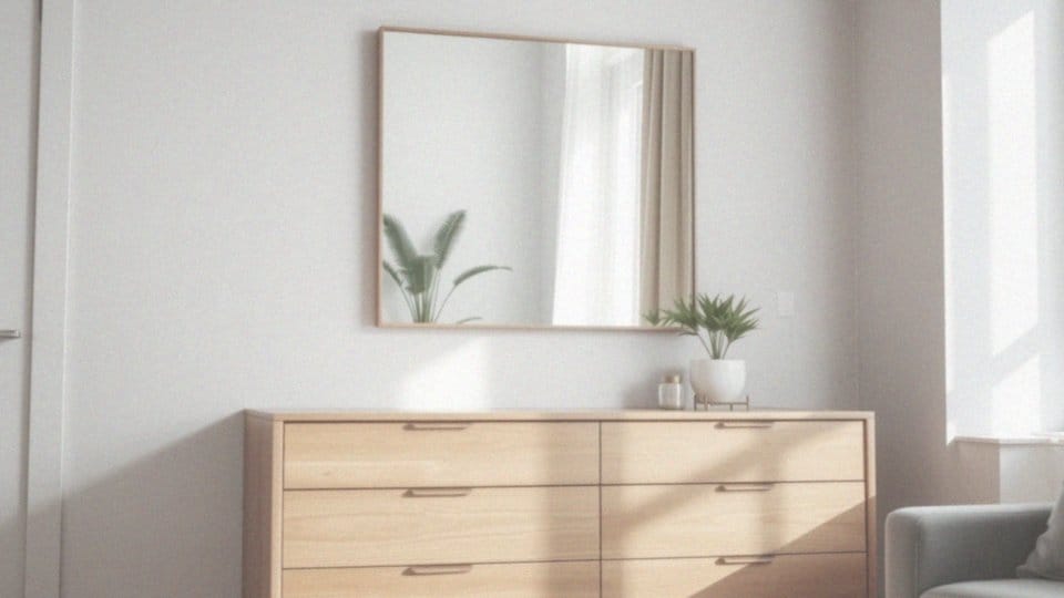 Jakie są zalety stosowania lustra nad komodą w salonie?