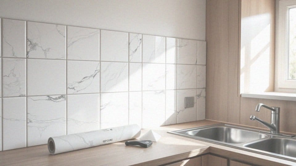 Folia samoprzylepna na płytki w kuchni – zalety i zastosowanie